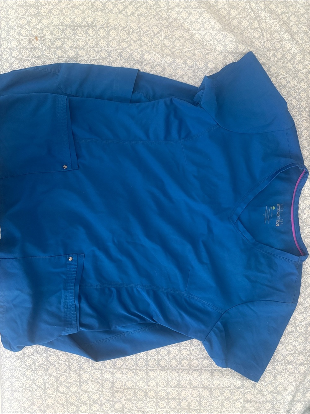 Women's  Blue V-Neck Performance Shirt